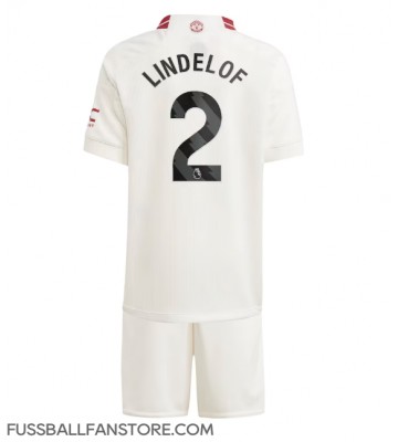 Manchester United Victor Lindelof #2 Replik 3rd trikot Kinder 2023-24 Kurzarm (+ Kurze Hosen)